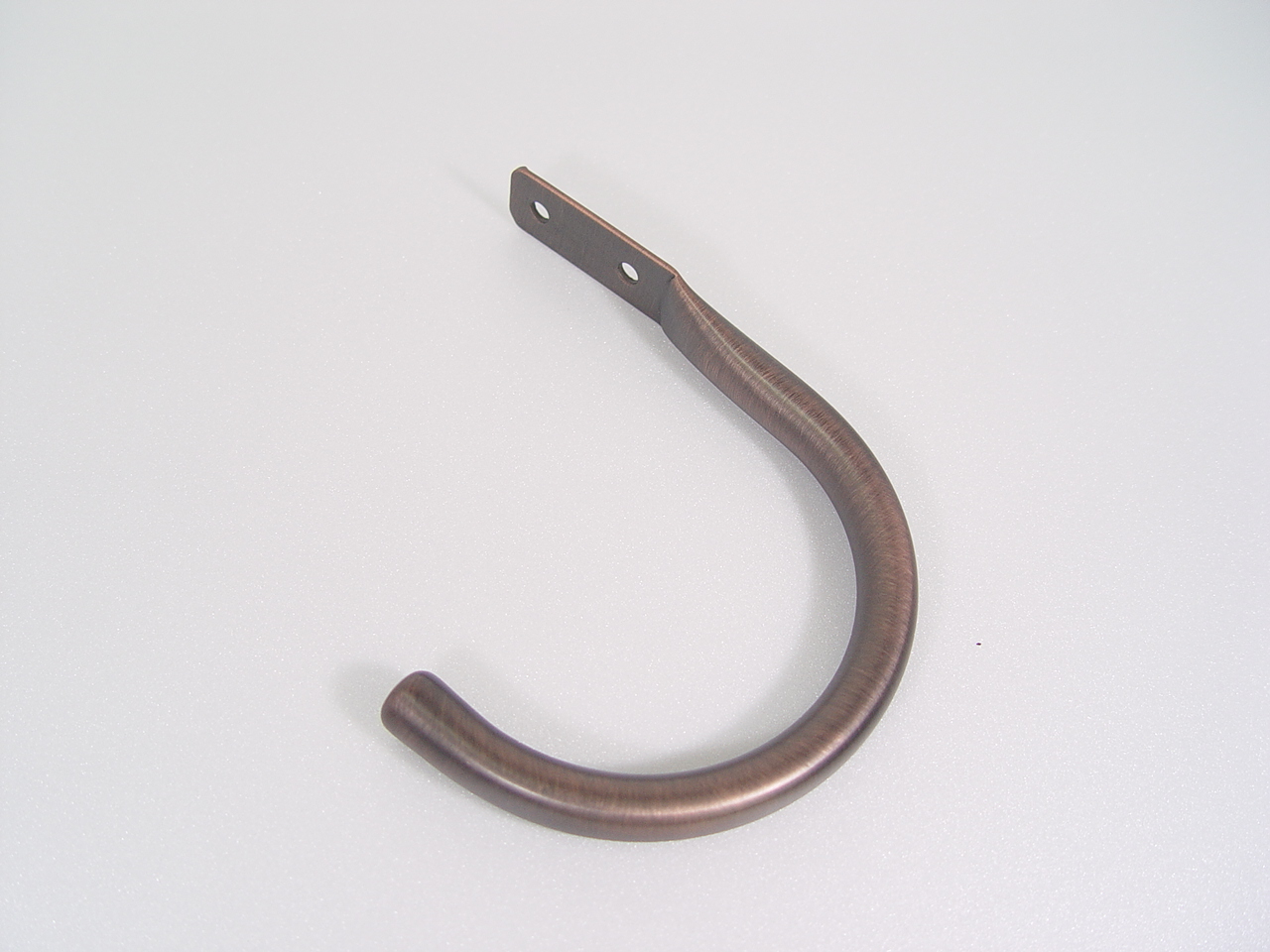 Holdback arm for 1β and 1 1/8" Curtain rod Finials - j_hook_iron_curtain_holdback